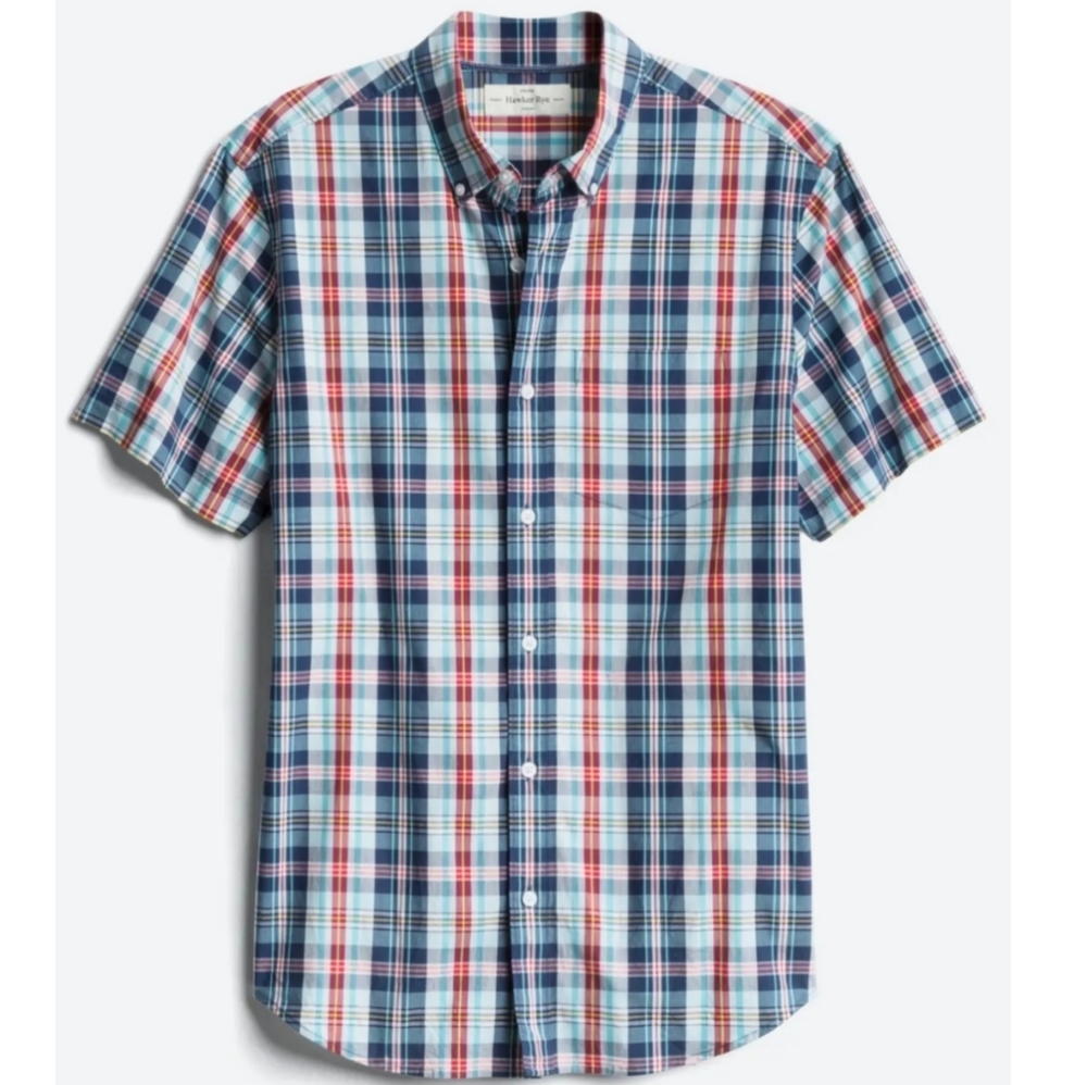 HAWKER RYE Essential Wash Short Sleeve Stretch Shirt XXL-SH